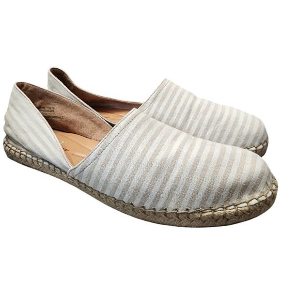 Born Striped Canvas Espadrille Flats, Women's 11 - Picture 1 of 7
